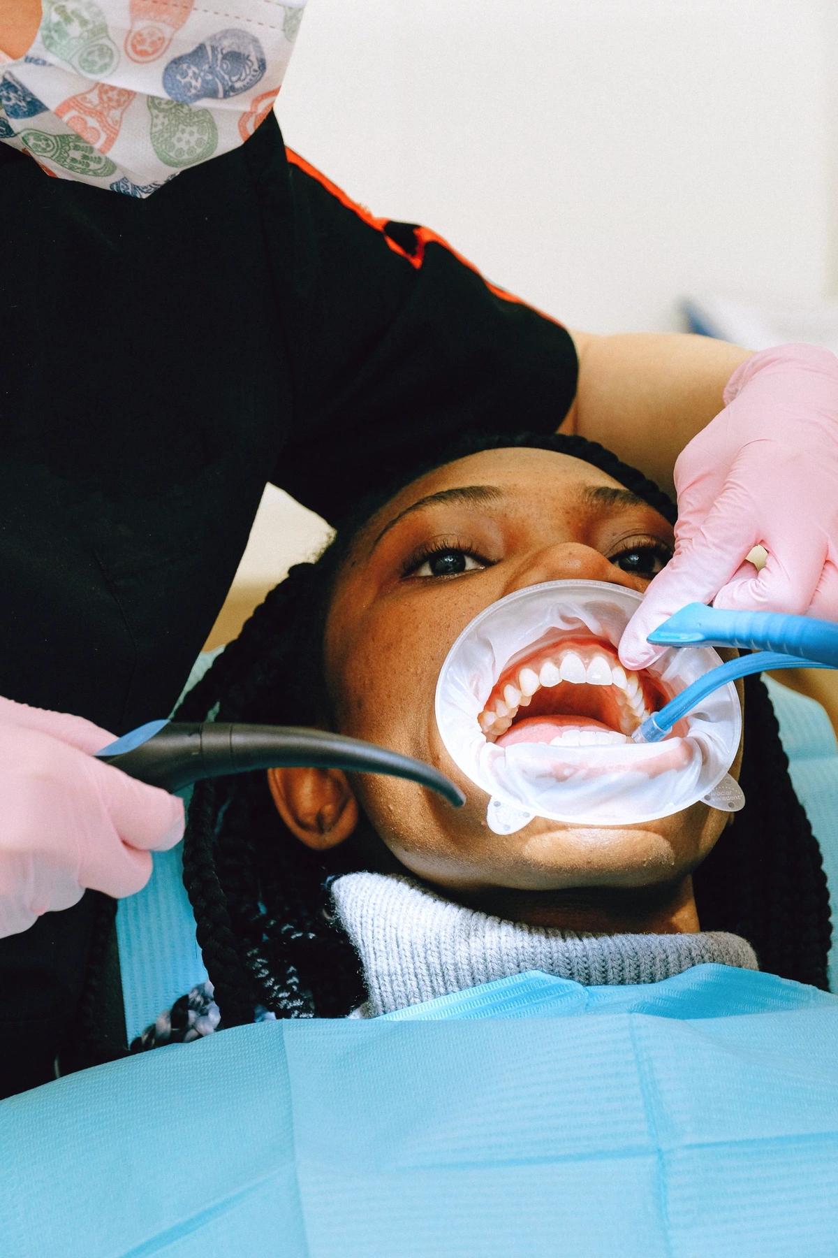 Professional tooth-cleaning procedure